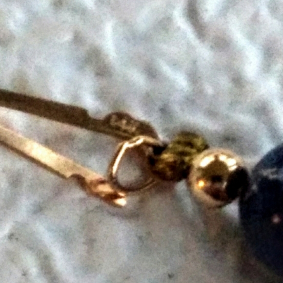 VINTAGE ESTATE 14K Gold High Quality Lapis Lazuli Choker Necklace - Picture 11 of 14